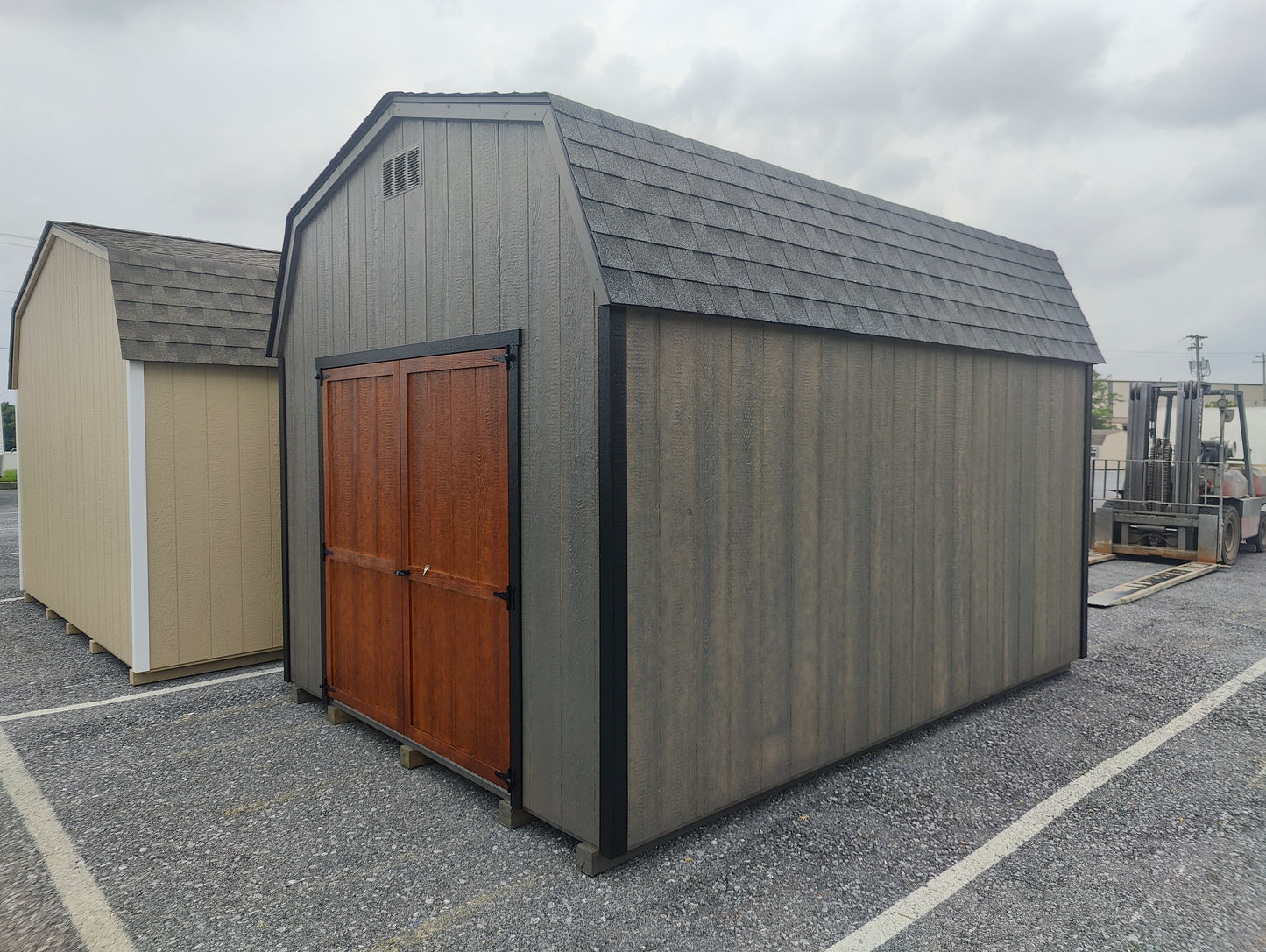10x14 Maxibarn Stained Door and Siding