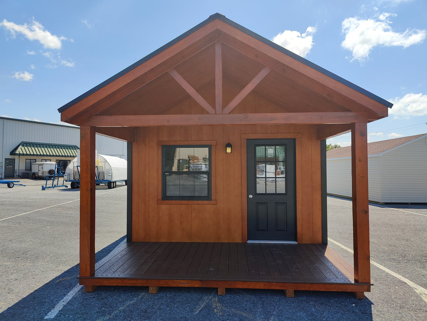 12x24 Cottage 4 Ft Deck with Finished Interior