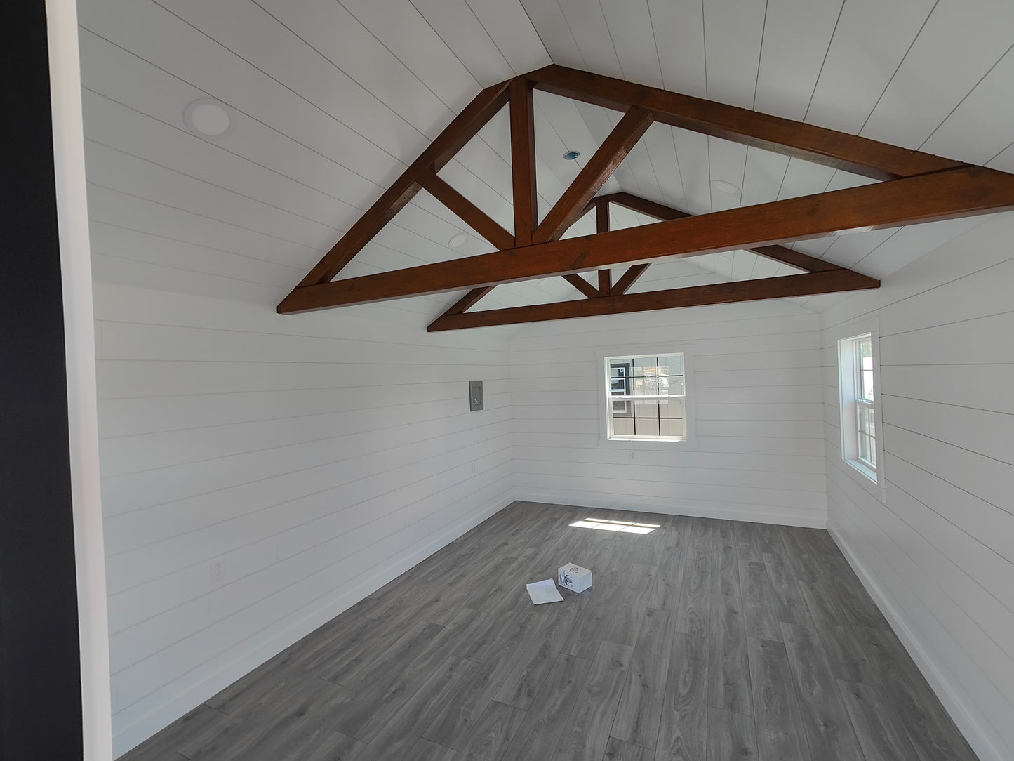 12x24 Cottage 4 Ft Deck with Finished Interior