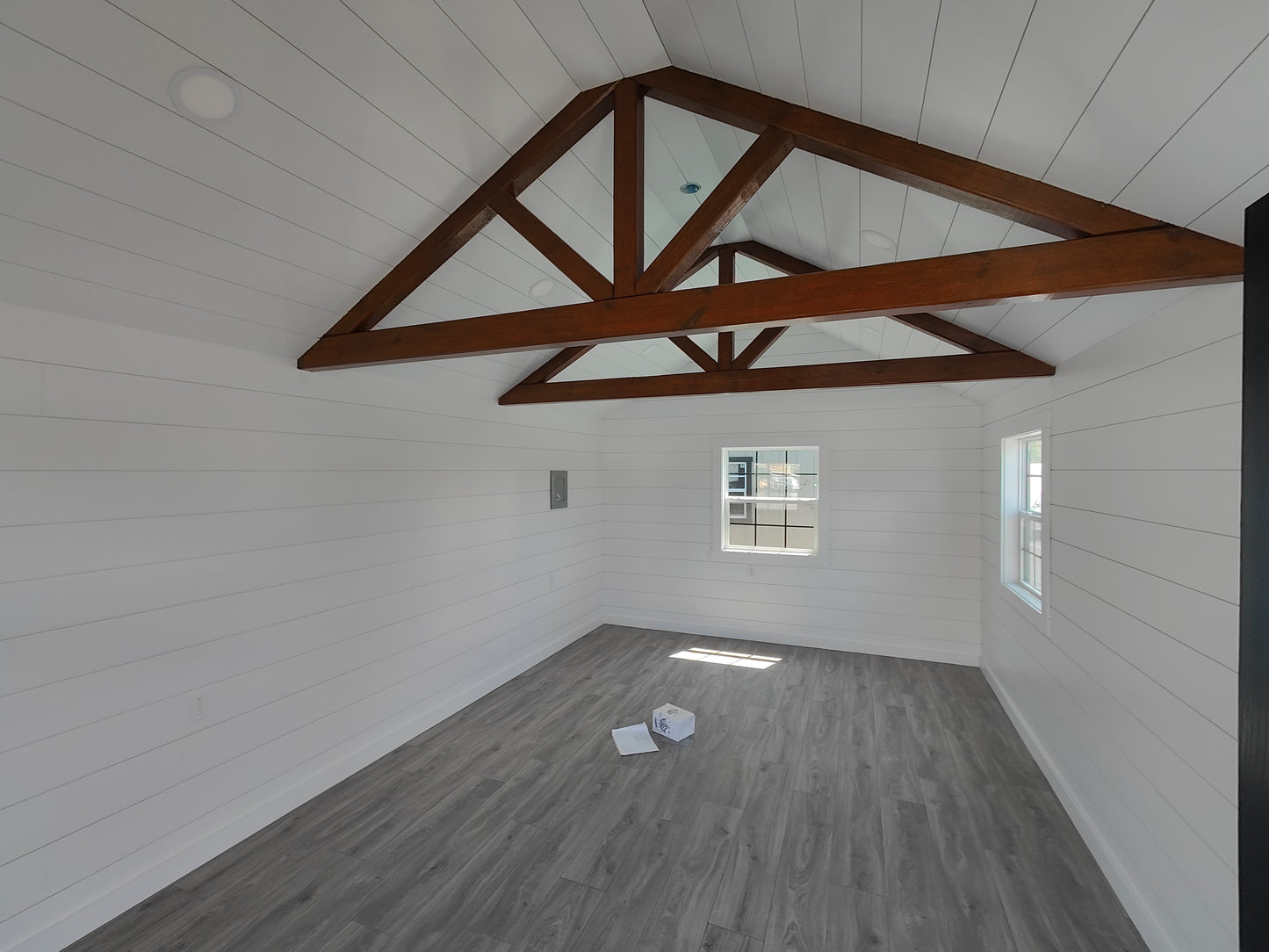 12x24 Cottage 4 Ft Deck with Finished Interior