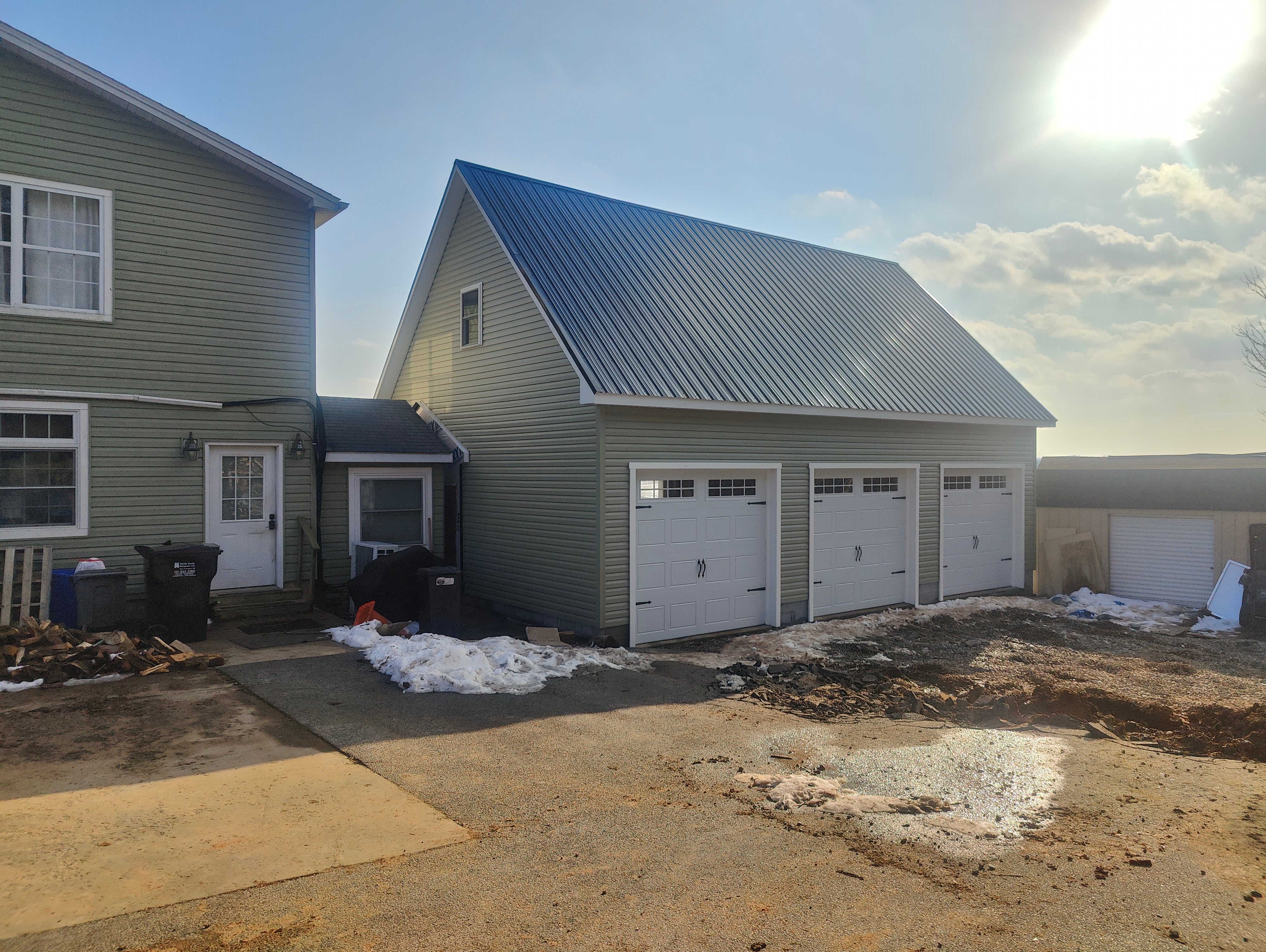 24x36 2-Story 3-Car Garage