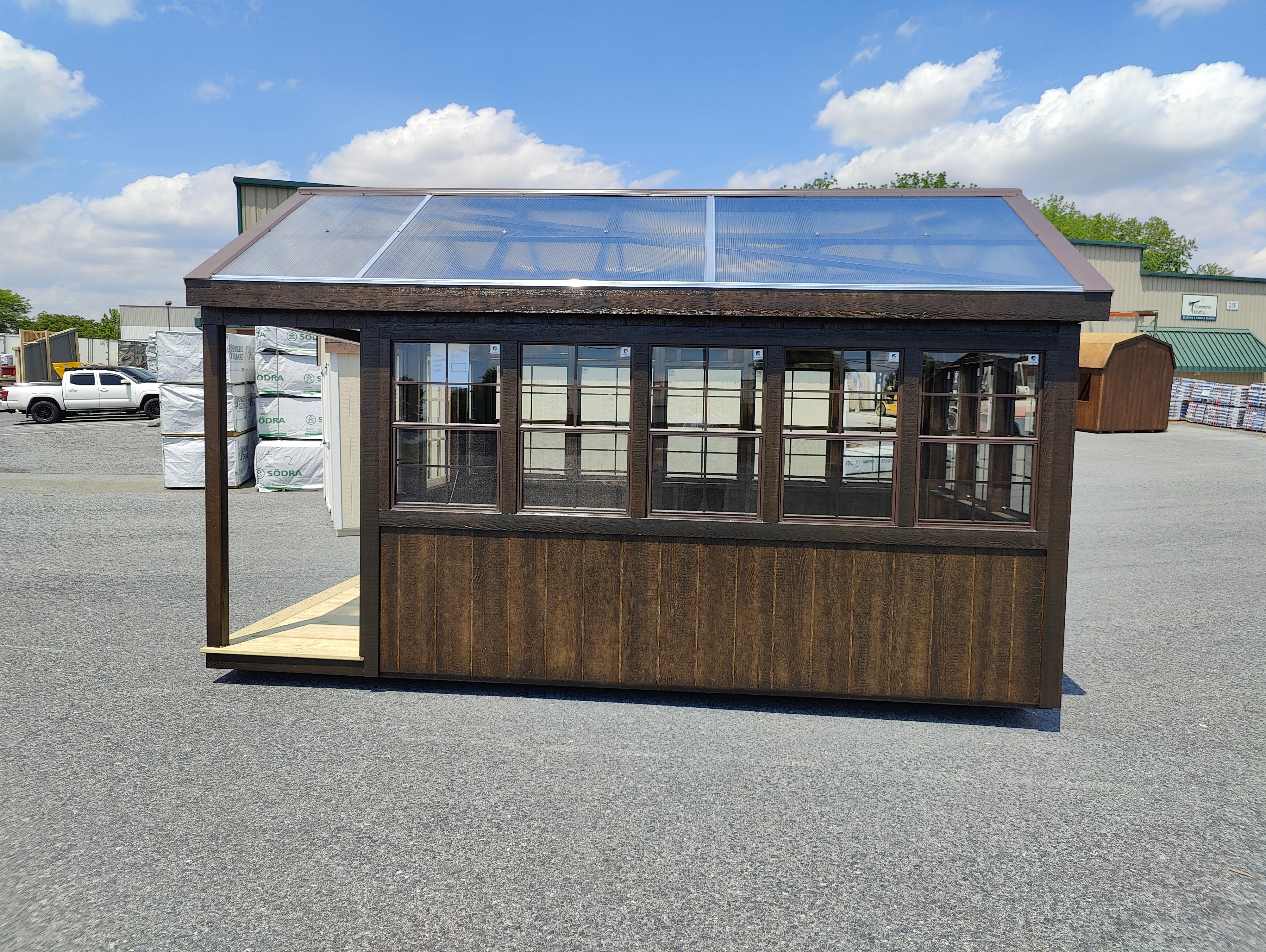 8×16 Greenhouse with Porch